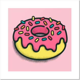 Donut with sprinkles Posters and Art